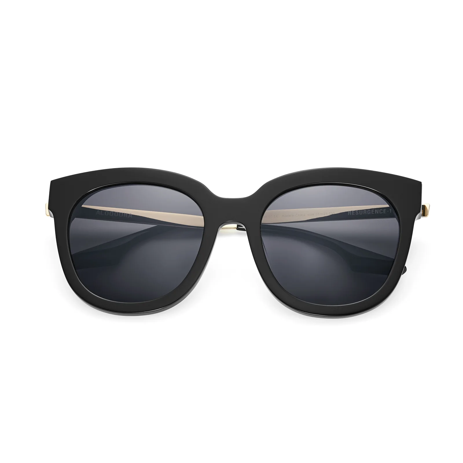 ALOOOOHA 复燃-1 RESURGENCE-1 亮黑 sunglasses, Acetate, Cat eye, Full rim, product image 1