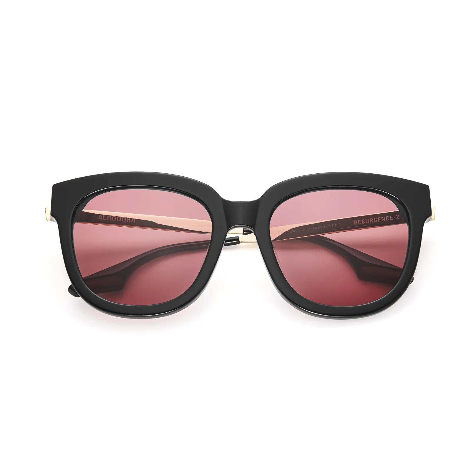 ALOOOOHA 复燃-2 RESURGENCE-2 亮黑/粉片 sunglasses, Acetate, Cat eye, Full rim, product image 1