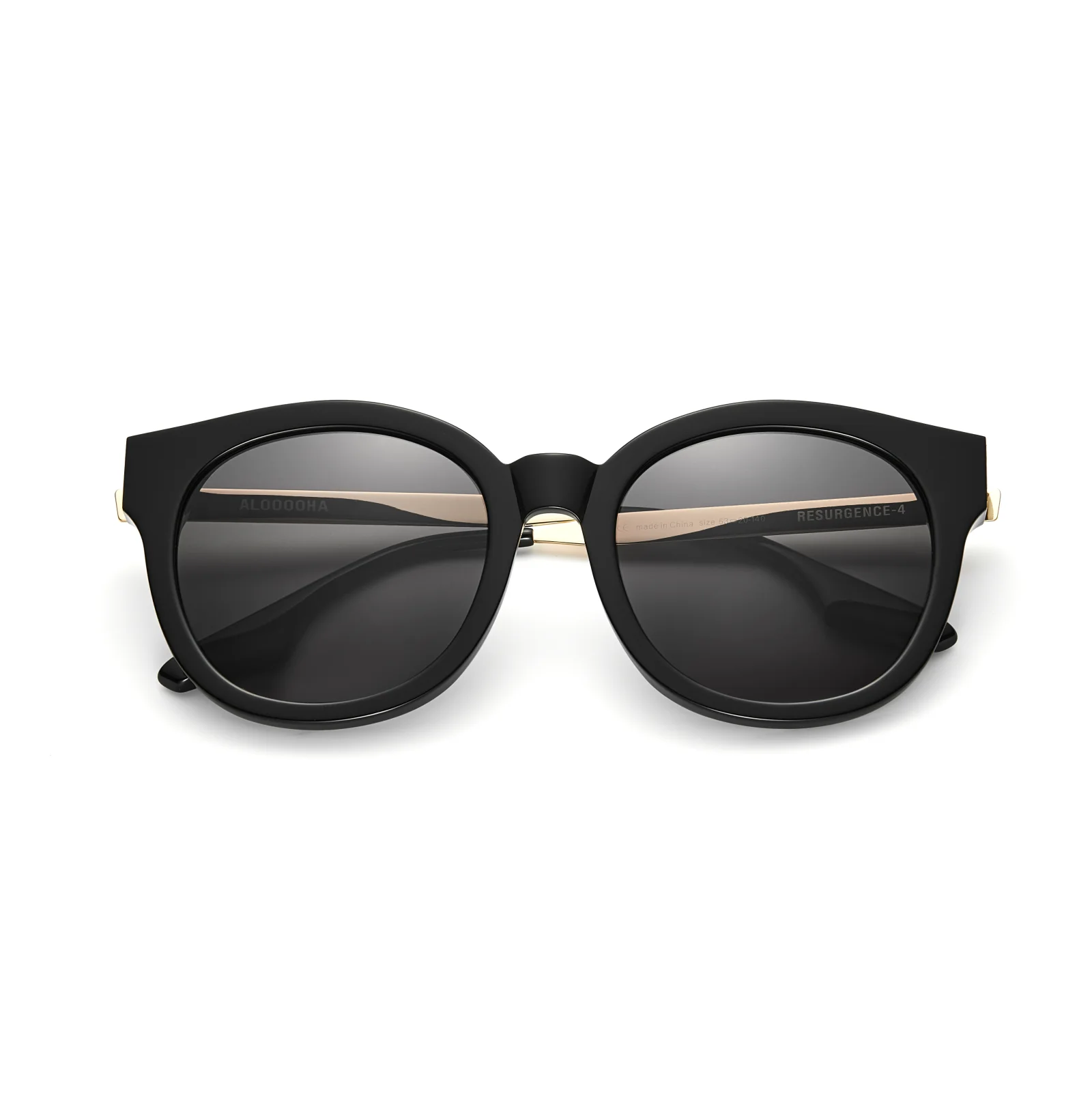 ALOOOOHA 复燃-4 RESURGENCE-4 亮黑 sunglasses, Acetate, Cat eye, Full rim, product image 1